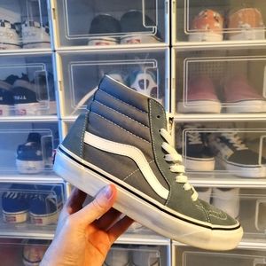 VANS SK8-HI GREY/BLUE WORN ONCE. WMNS SIZE 7